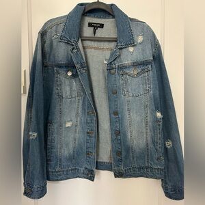Black Label Distressed Jean Jacket